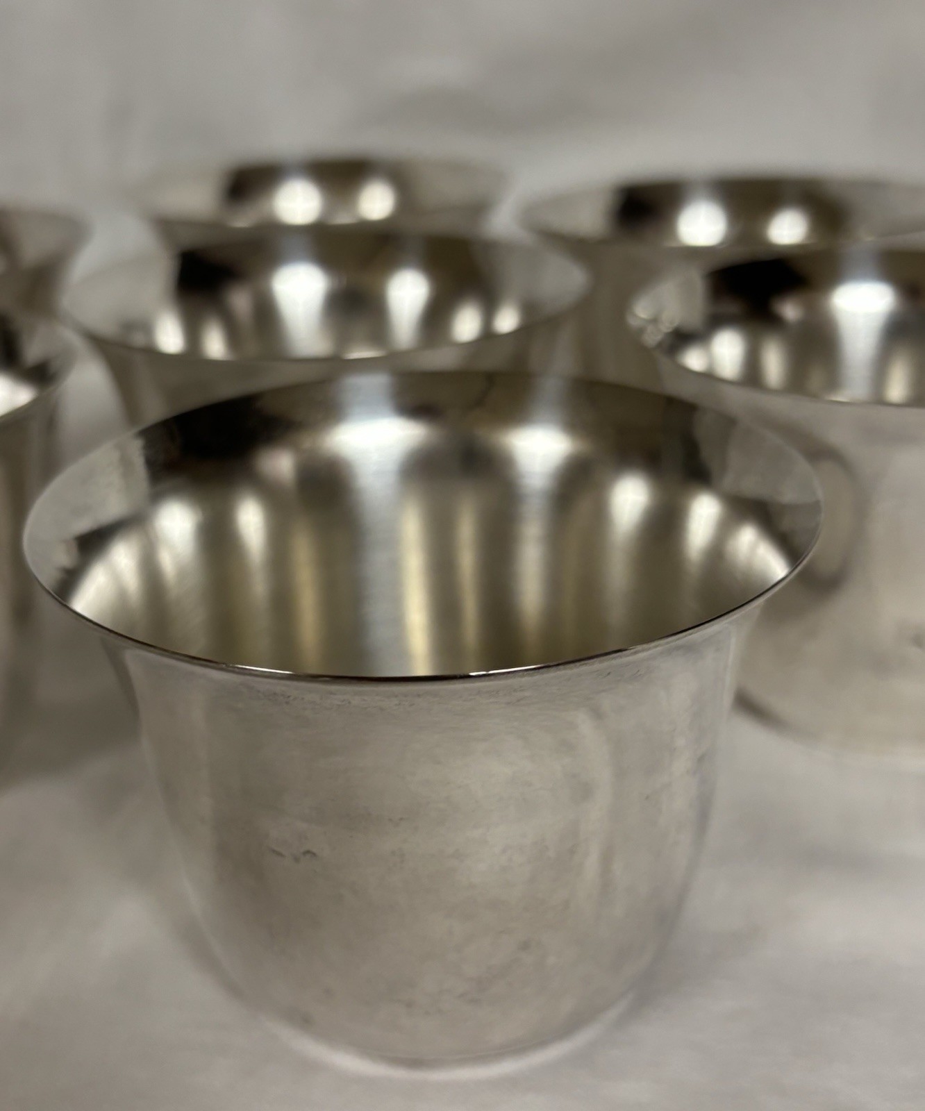 7 Silver Plated Cocktail or Dessert Cups, Great Condition