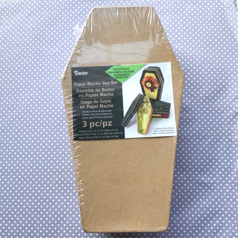 Darice Craft Paper Mache Nesting Box Coffins