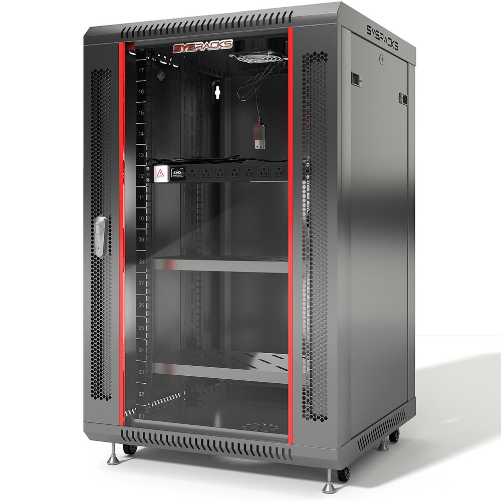 Sysracks 18U 24" Deep Wall Mount IT Network Enclosure Server Rack Cabinet Box
