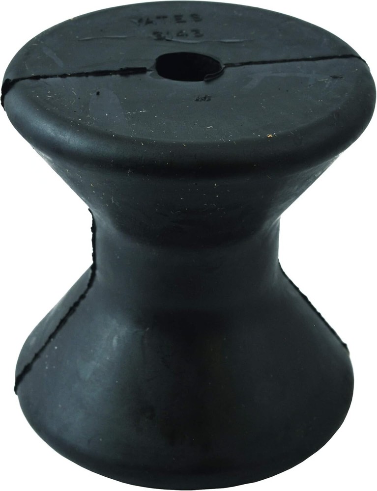 3 Inch Mounting Width Boat Trailer Black Molded Rubber Bow Stop Roller