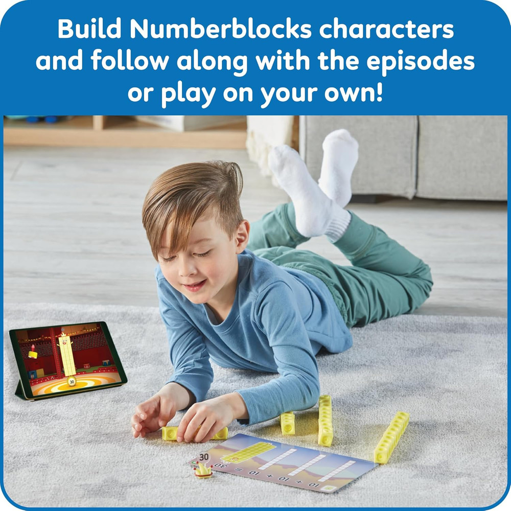 Hand2Mind Mathlink Cubes Numberblocks 21-30 Activity Set, 20 Preschool Learning