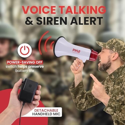 Professional megaphone with siren handheld mic