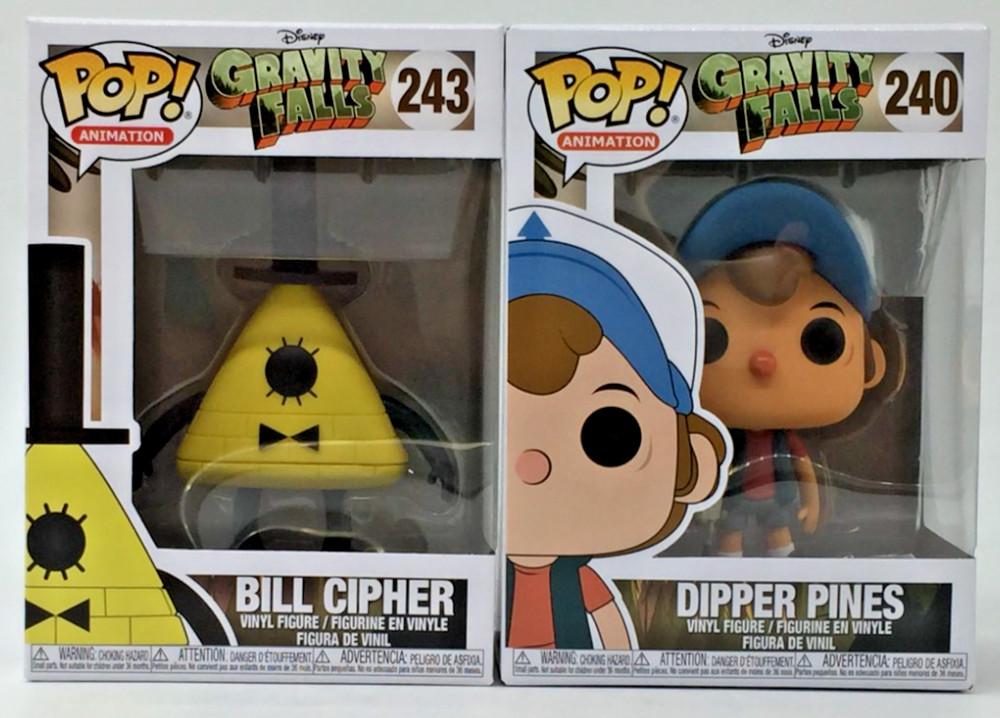 Funko Pop! Disney Gravity Falls Bill Cipher #243 Dipper Pines #240 Set of 2