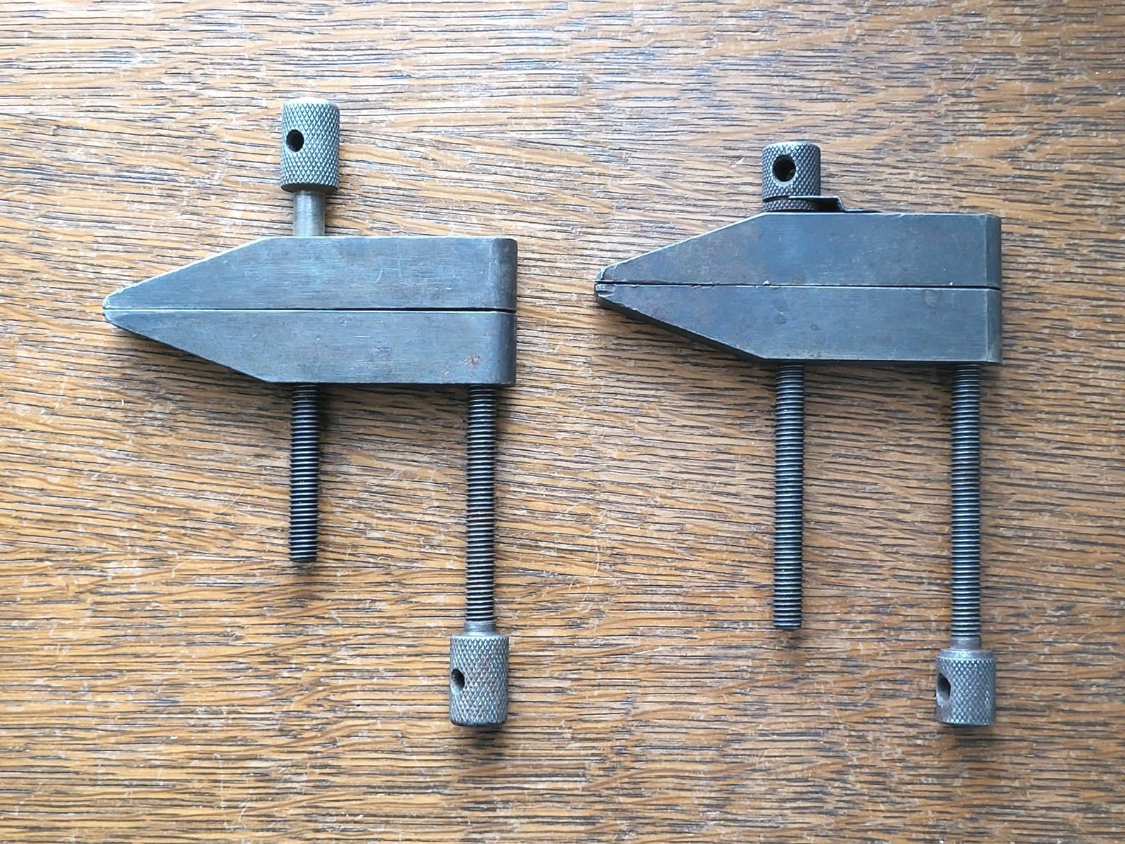 (2) Vintage L. S. Starrett No. 161-D Parallel Clamps 4" Machinist Tools USA