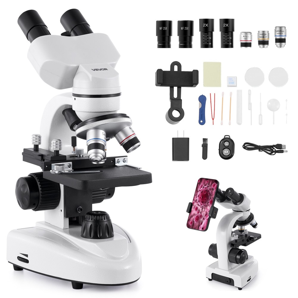 Uimoso Professional Binocular Compound Microscope Kit 40-2000X Magnification