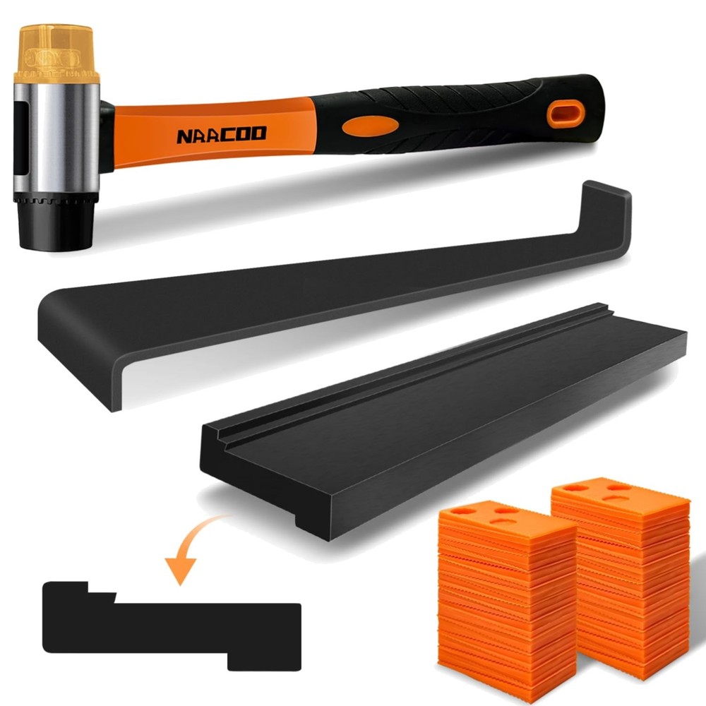 Complete Laminate Flooring Installation Set: Tapping Block & Rubber Mallet
