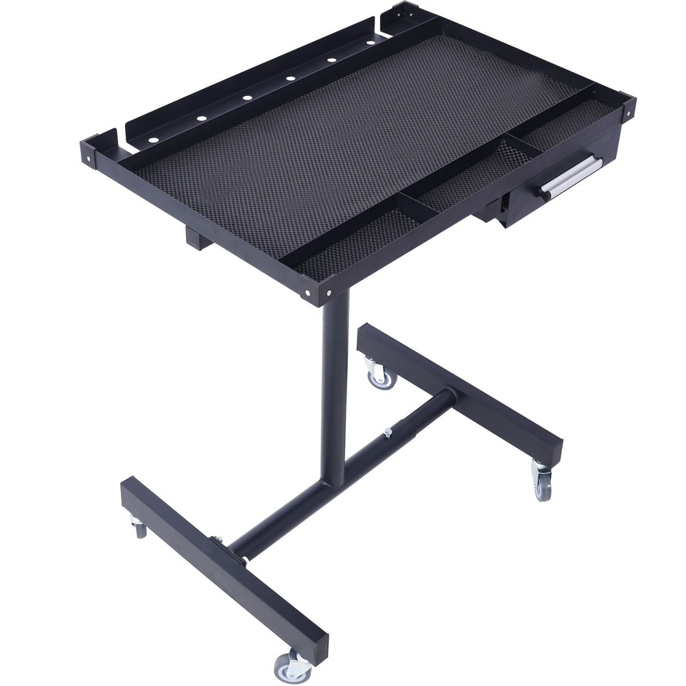 Heavy Duty Adjustable Work Table with Drawer, 220 lb Capacity, Portable