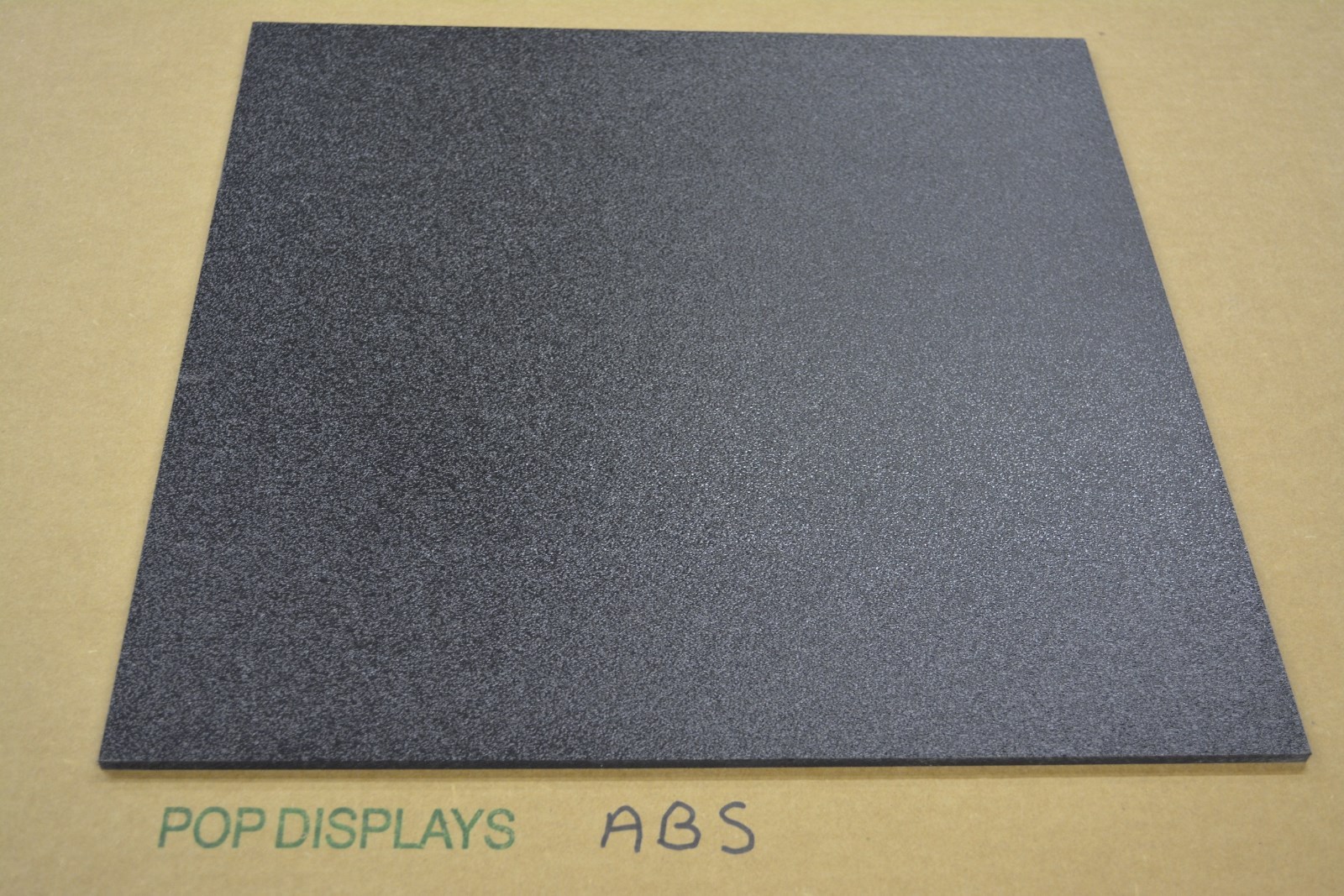 BLACK ABS POPDISPLAYS  SAMPLE 1/8" X 1.5" X 1.5"