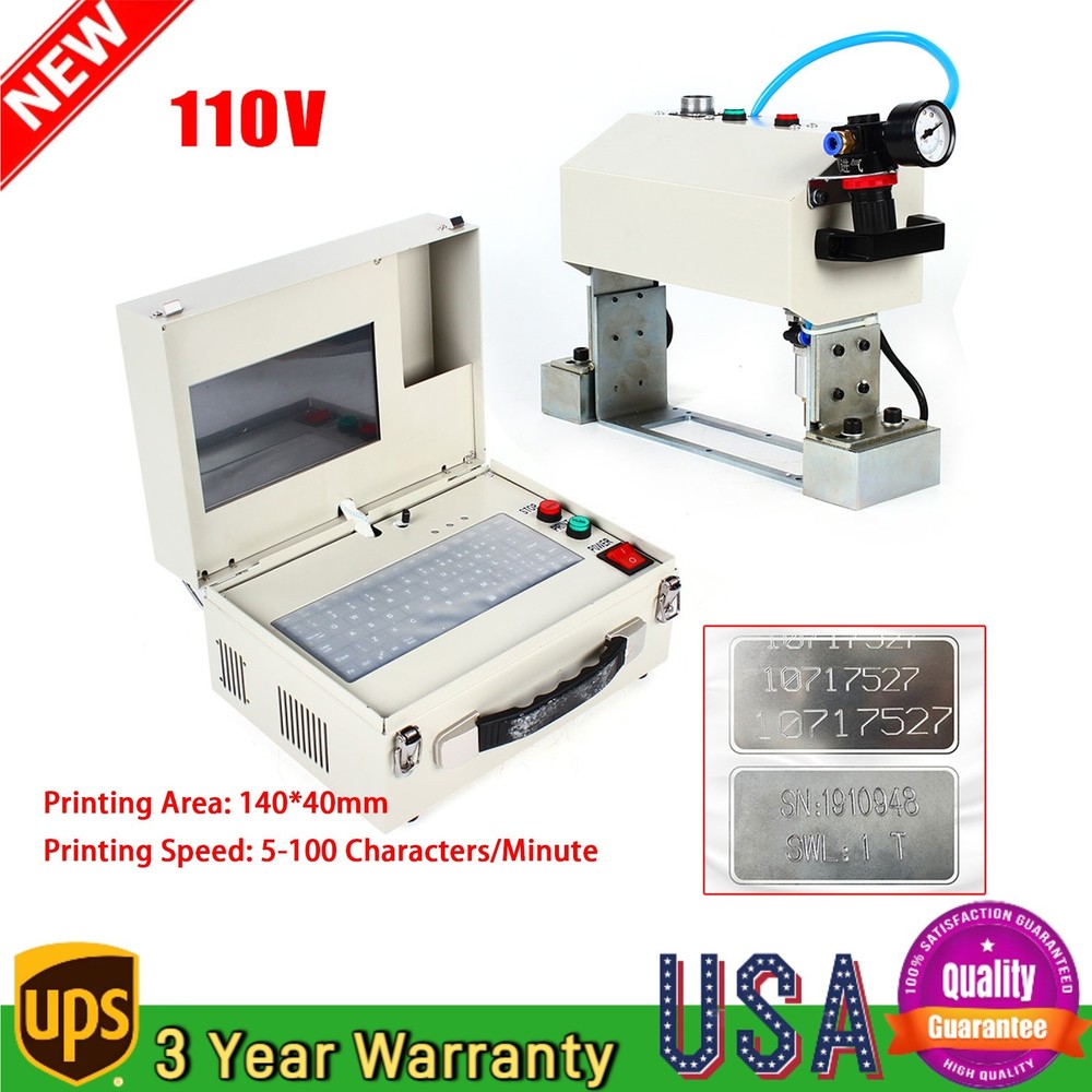 Pneumatic Dot Peen Marking Machine Chassis Number VIN Code Maker Engraving