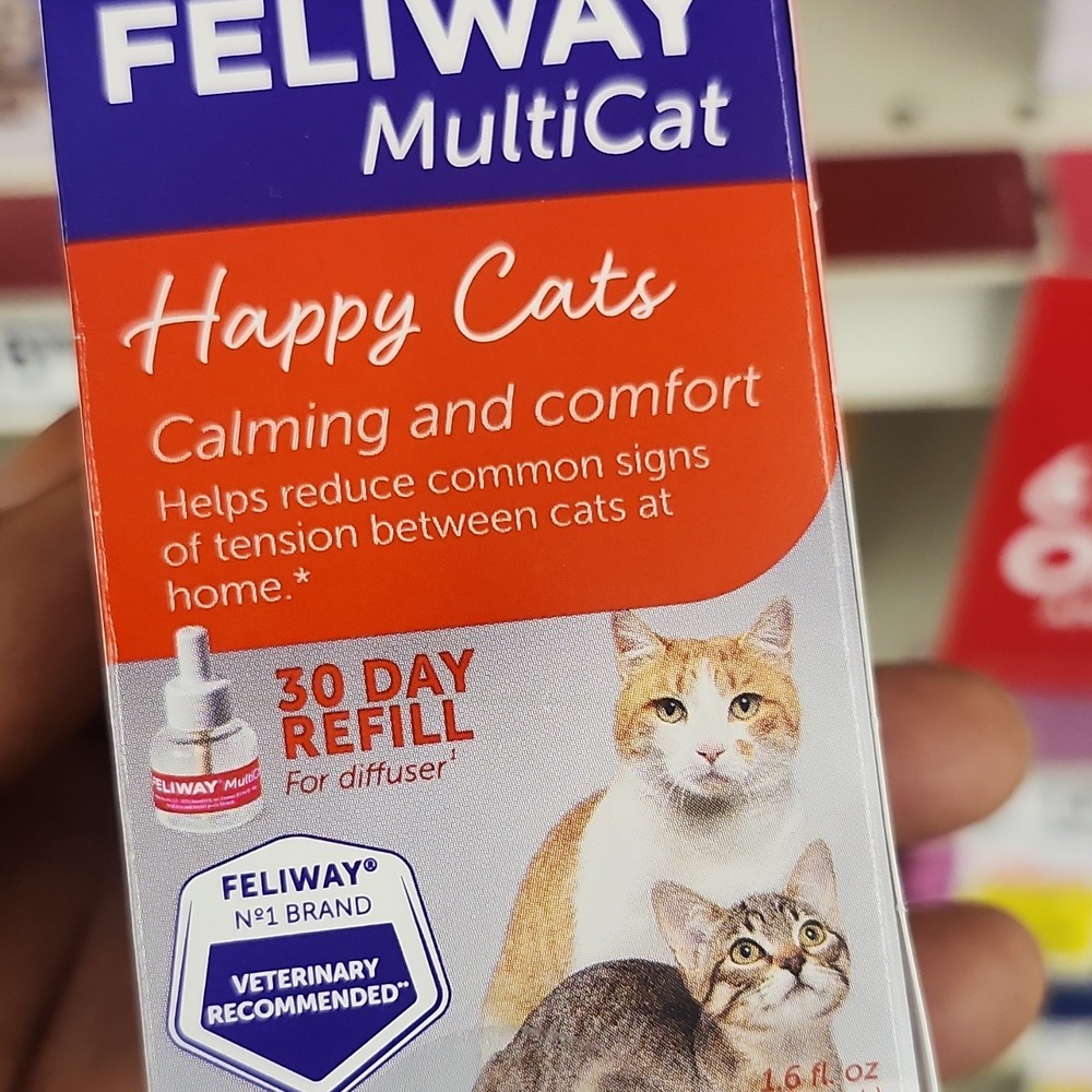 Feliway MultiCat 30 Day Diffuser Refill 1.6 fl oz Cat Calming Pheromone