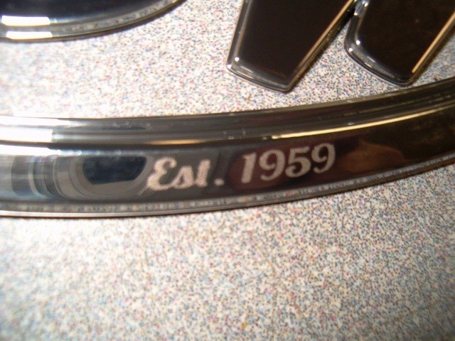 GRADY WHITE OEM CHROME HULL OVAL NAMEPLATE - NEW STYLE 2015