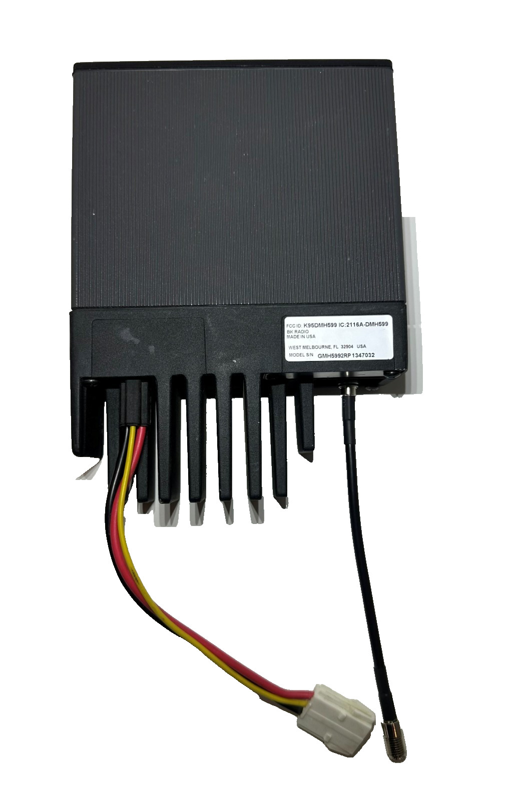 BK Bendix King GMH5992RP VHF 136-174MHz Remote Mount Radio w/ Head Mic