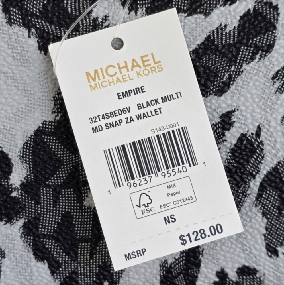 Michael Kors Empire Medium Leopard Logo Bifold Wallet