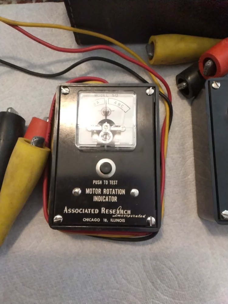 Vtg Electronics Associated Research Motor rotation Phase Sequence Indicator Set!