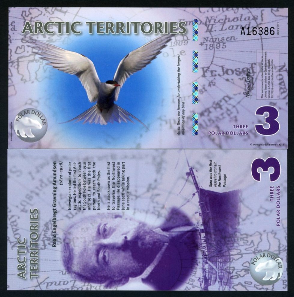 Arctic Territories, $3, 2011, Polymer, UNC Tern