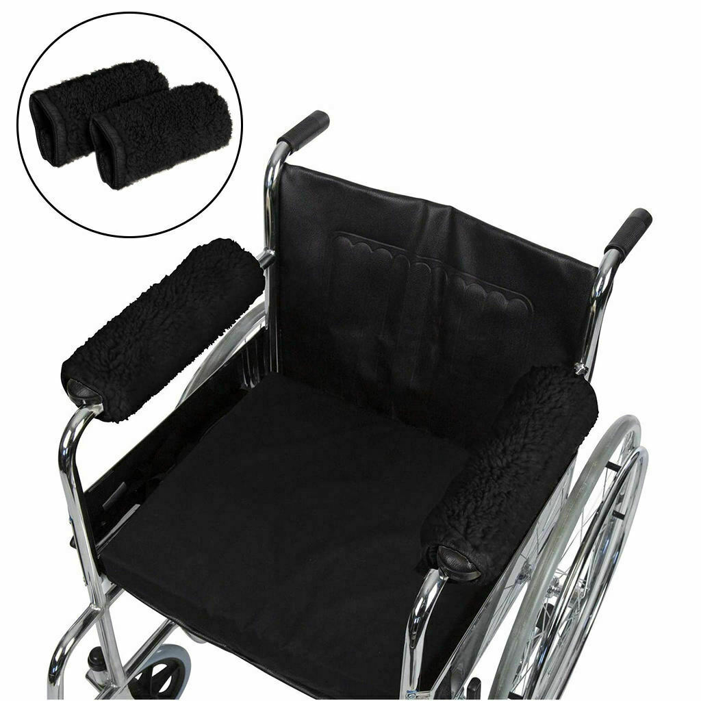 2Pc Wheelchair Armrest Pads Arm Rest Cover Office Chair Arm Pads Soft Winter US