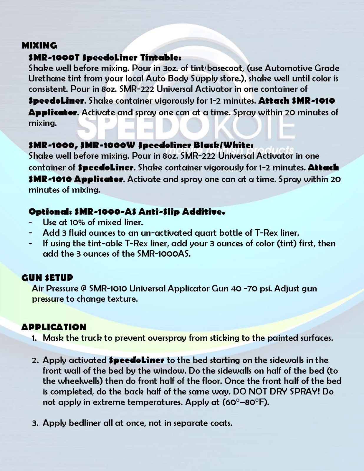 T-Rex Tintable spray-on truck Bed Liner, SMR-1000T-K8 Bedliner kit w/Free Gun