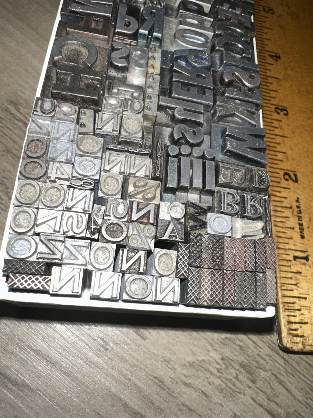 Printing Blocks “ Dingbats Variety “ Nice Collection Letterpress Letters Etc. 2
