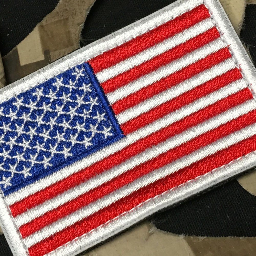 NEW Warrior Morale Patch - US Flag - White/Red