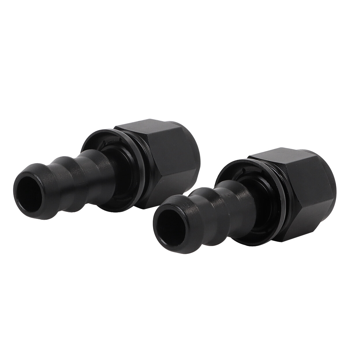 LokoCar 6AN 8AN 10AN Push Lock Hose Fitting End 0° 45° 90° Degree Black 2PCS