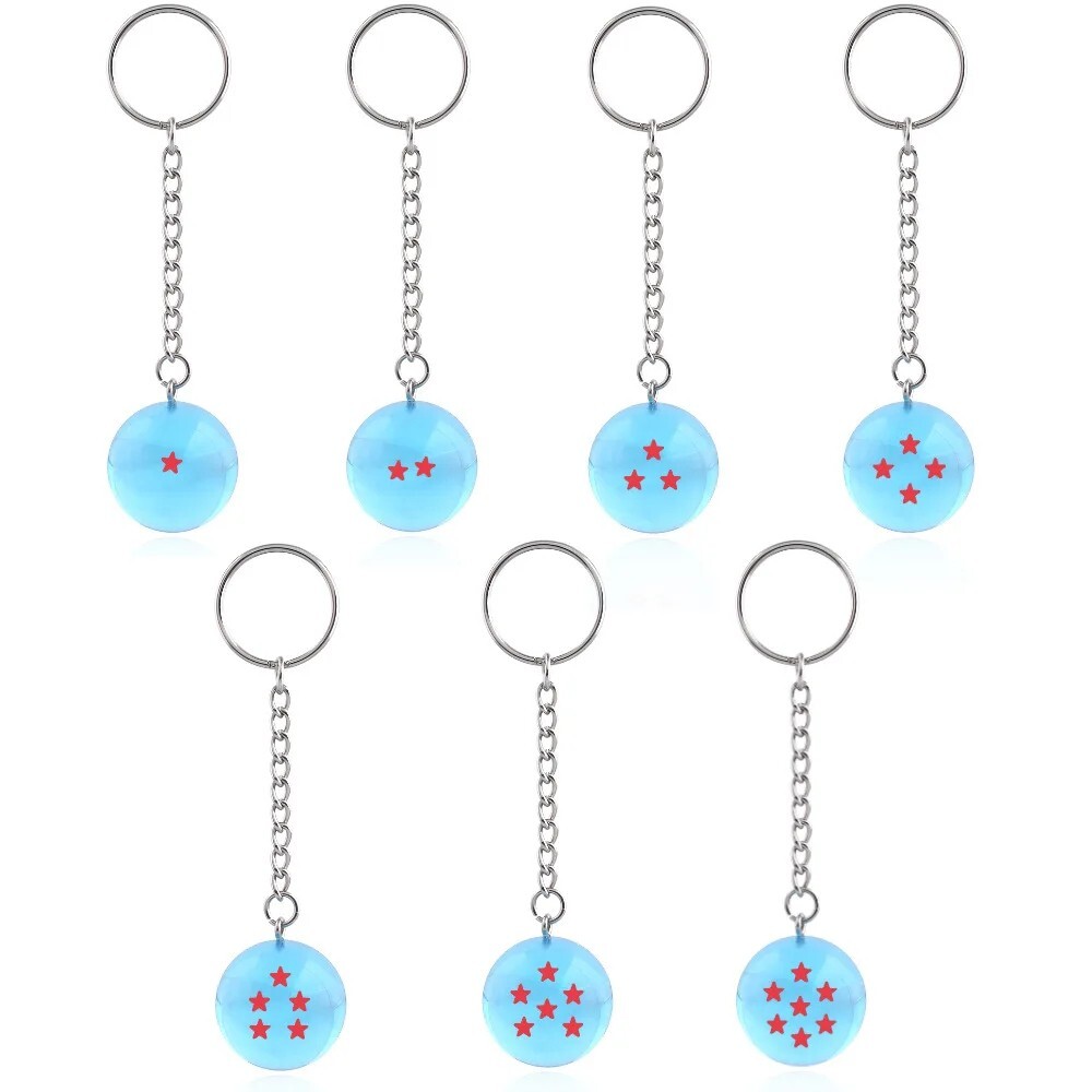 Dragon Ball Blue Keychans Set (7 Keychains)