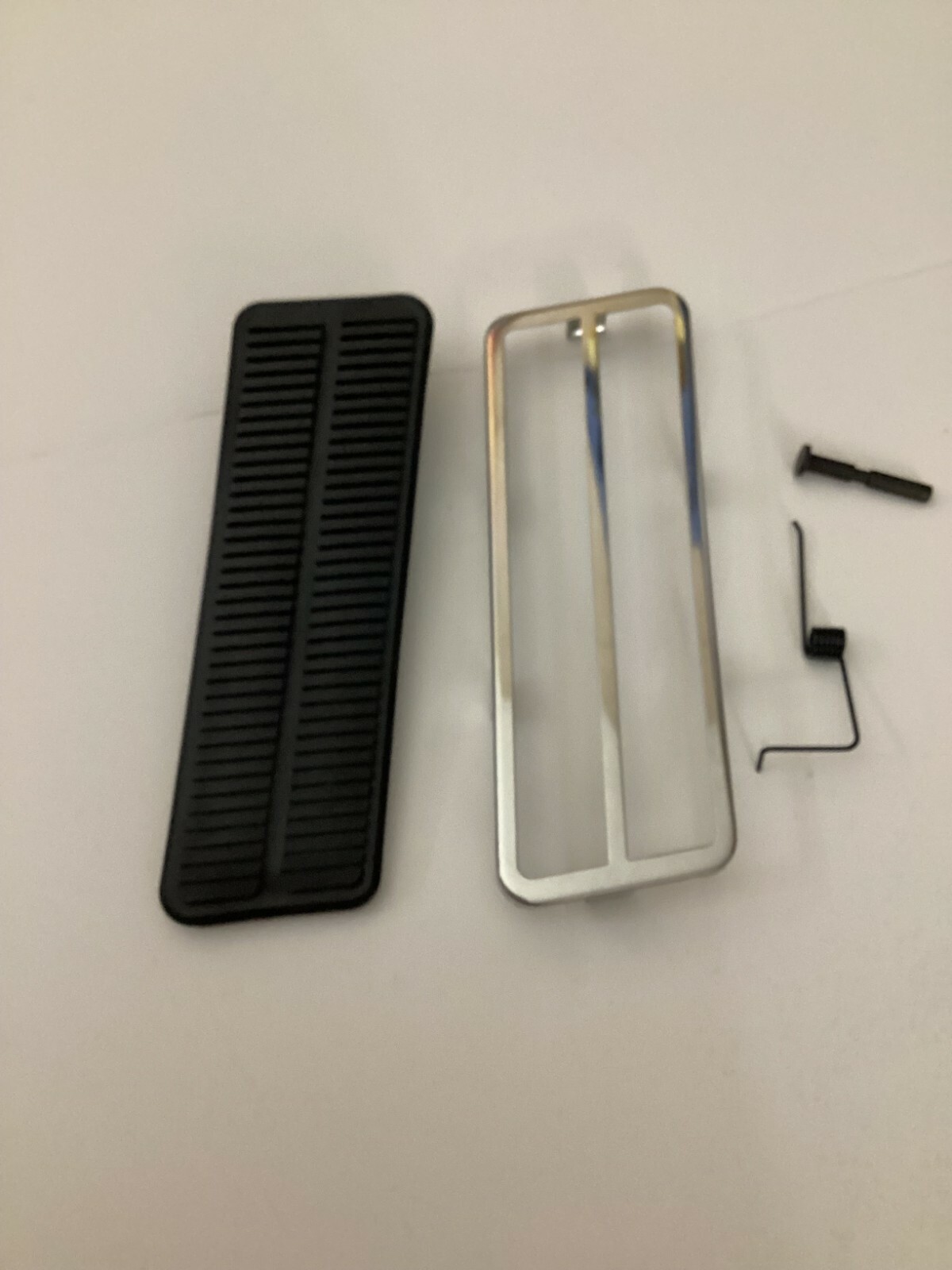 GM Gas Pedal Set -Chevy Accelerator Pad, Chrome Trim, Pin, & Clip For 1968-81