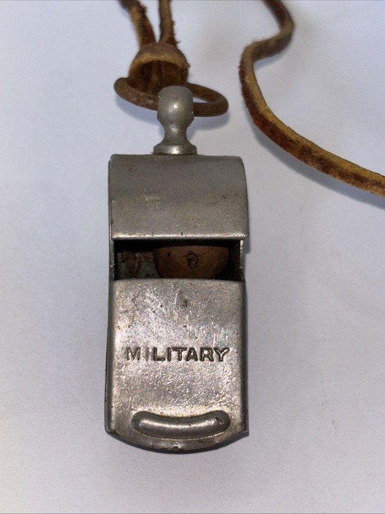 Vintage WW2 U.S. "Military" Marked Metal Whistle, Still Works!