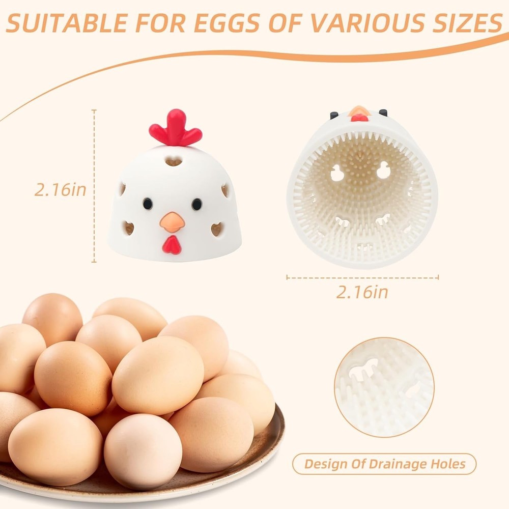 Egg Cleaner Egg Washer Egg Scrubber for Fresh Eggs 2pcs Silicone Reusable