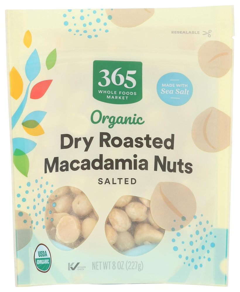 , Organic Macadamia Nuts, 8 Ounce