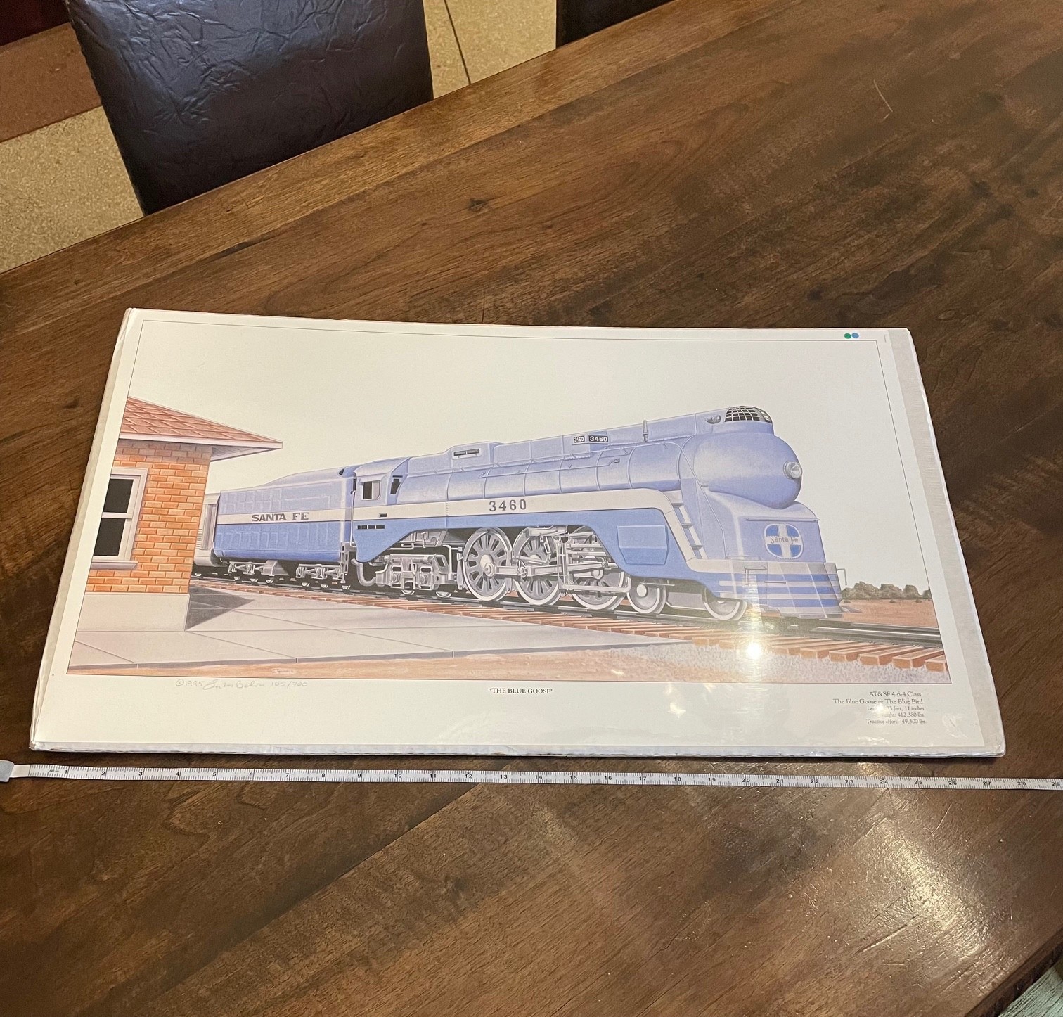 Vintage Santa Fe AT&SF "BLUE GOOSE" Print • 1995 Limited Edition 105/700 Signed