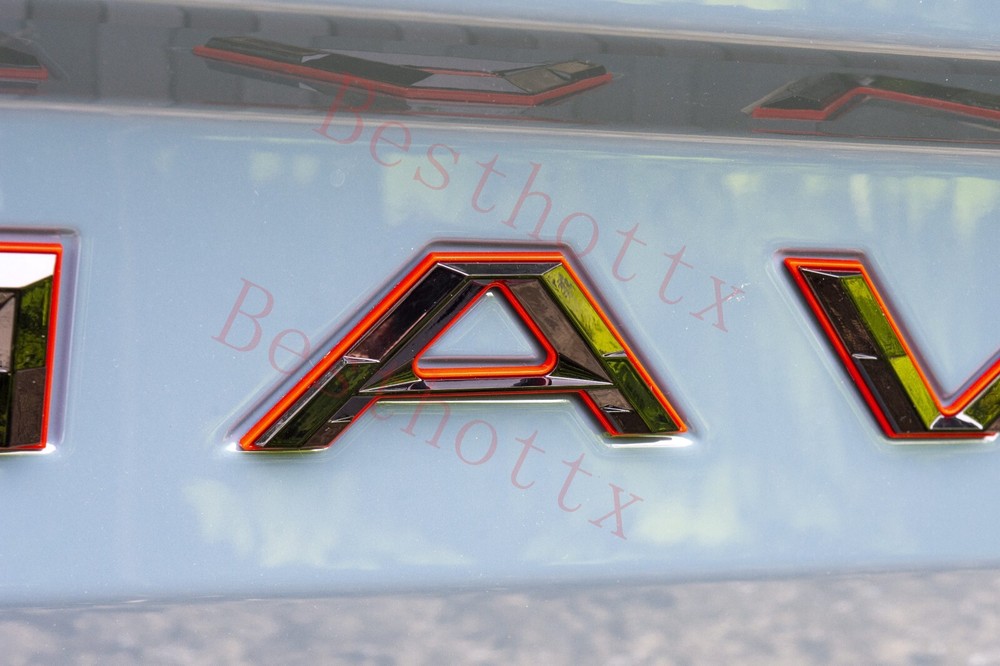 Black with Red 3D Domed Plastic Letters for Ford Maverick 2022+ Tailgate 