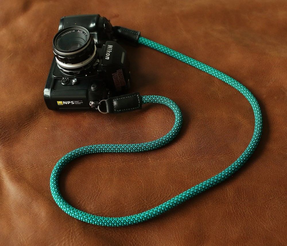 Climbing Rope Camera Strap – Green Pattern