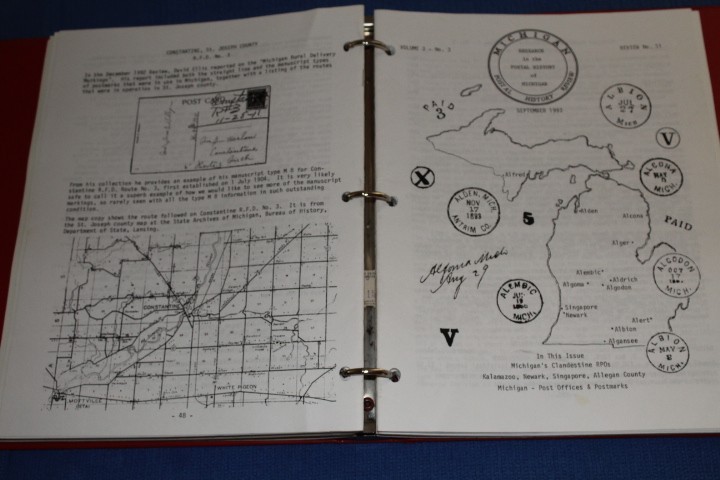 Michigan Postal History Journal Review approx 1991 1994 BlueLakeStamps Useful!