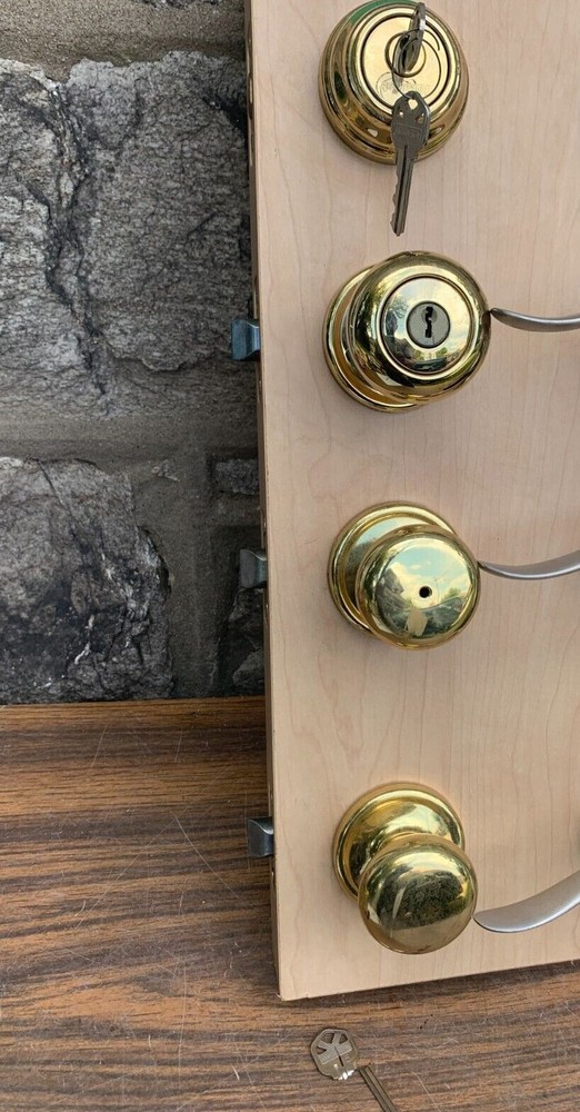 Kwik Set 4 Pack Main Front Entry Locking Keyed Dead Bolt Privacy & Hall & Closet