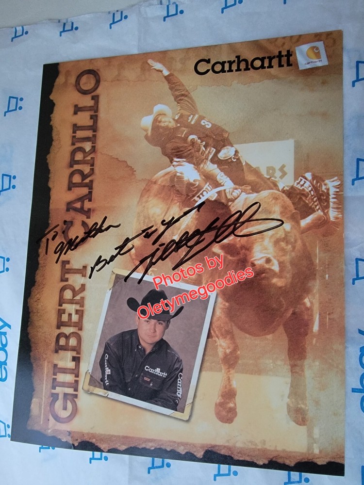 Gilbert Carrillo  PBR  Hand Signed 8 x 11