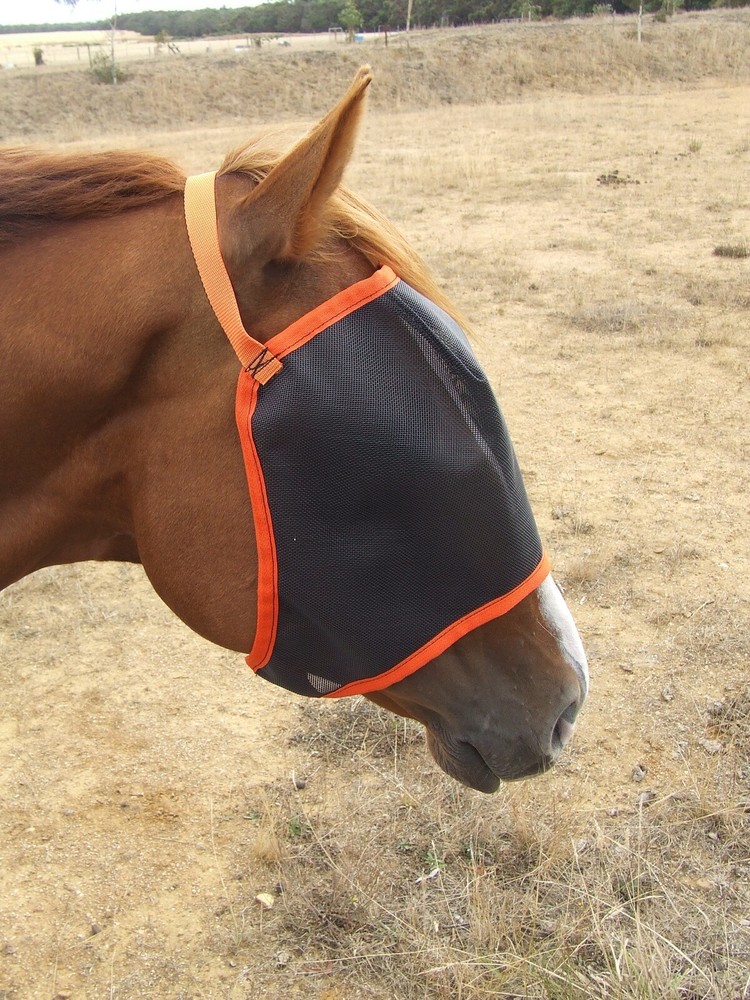 Ecotak fly mask/veil - orange Ecotak