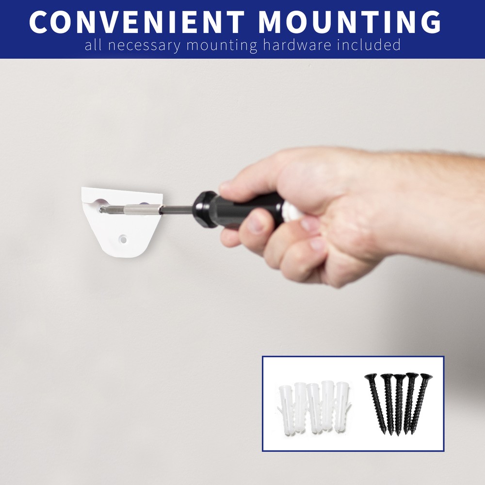 VIVO White Wall & Under Desk Mount Designed for PS5 Console, 2 Controller Mounts