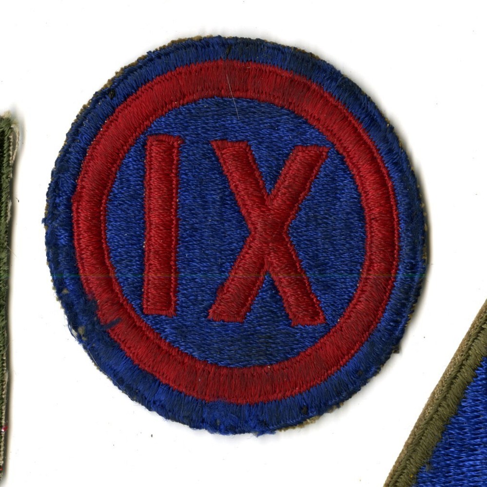IX Corps White Back Patch WWII Vintage Pacific Theater