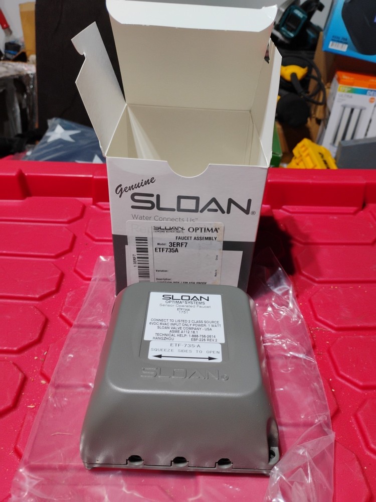 Sloan Faucet Assembly Model # 3ERF7 Junction Box Splash Roof