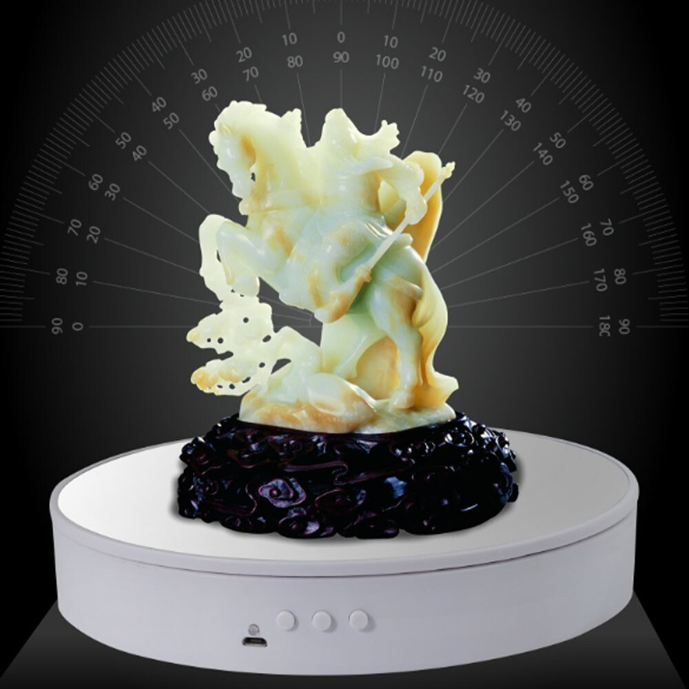 20CM Rechargeable Suede Rotating Visualizer Shooting Table Motorized Turntable