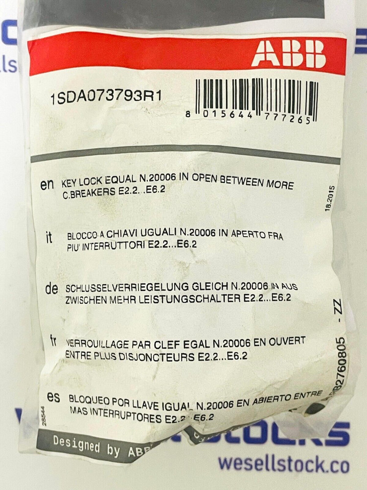ABB 1SDA073793R1 Key Lock Open