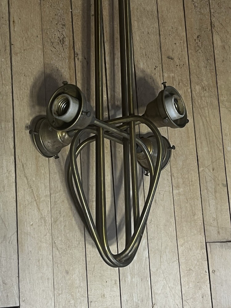 vintage antique Brass Ceiling Light Large