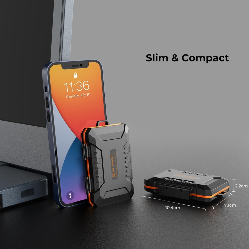 29 Slot Memory Card Case, Carrying Case for SD, CF, CFexpress, Micro SD, Nano...