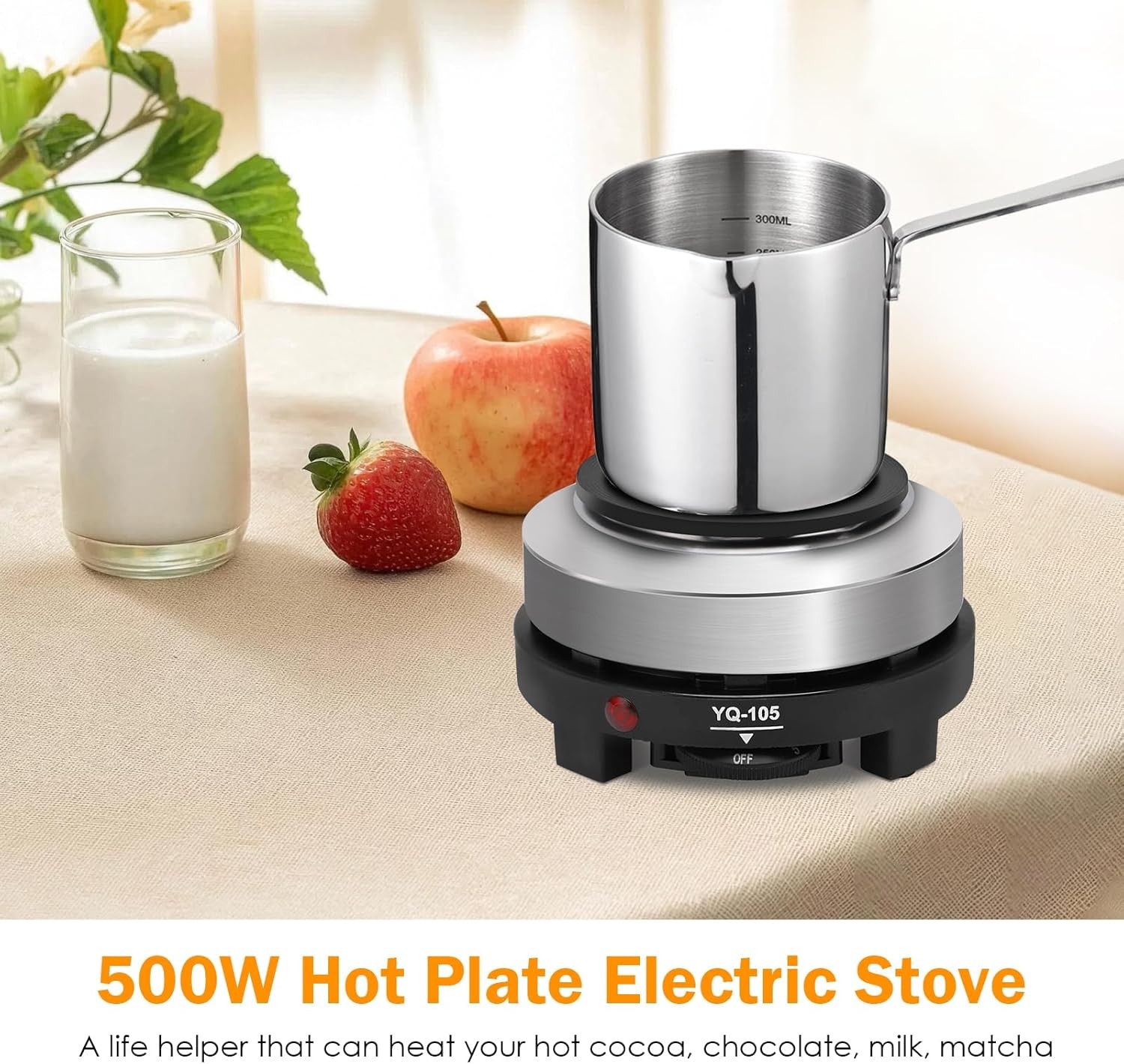 110V 500W Electric Mini Stove Small Hot Plate Portable Countertop Multifunction