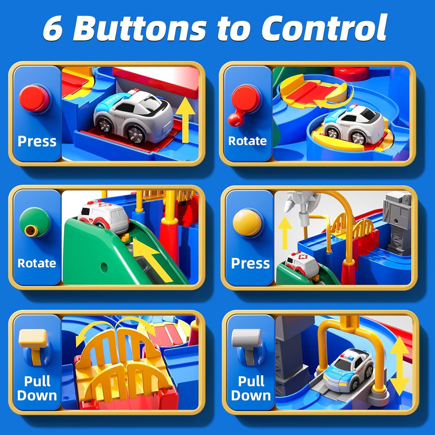 Race Track Car Toys for Kids 3 4 5 6 Years Old - City Adventures Set for Boys ..