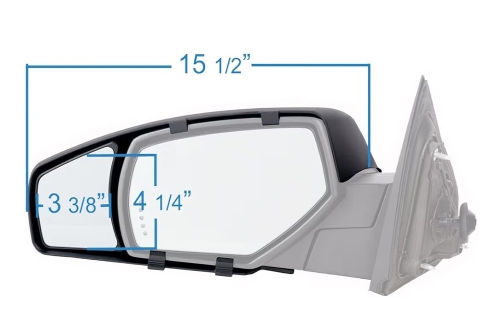 K SOURCE Snap & Zap 80910 Custom Fit Towing Mirror