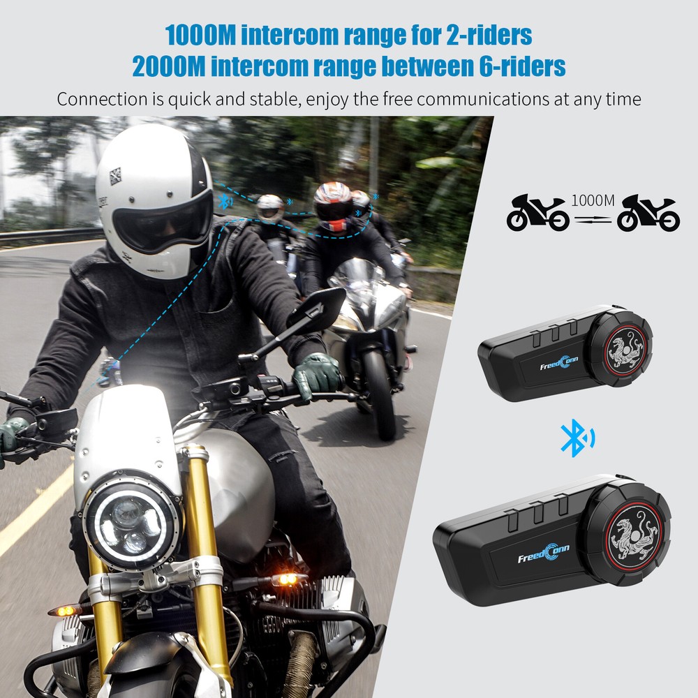 FreedConn Motocycle Helmet Waterproof Wireless Bluetooth Headset KY-Pro