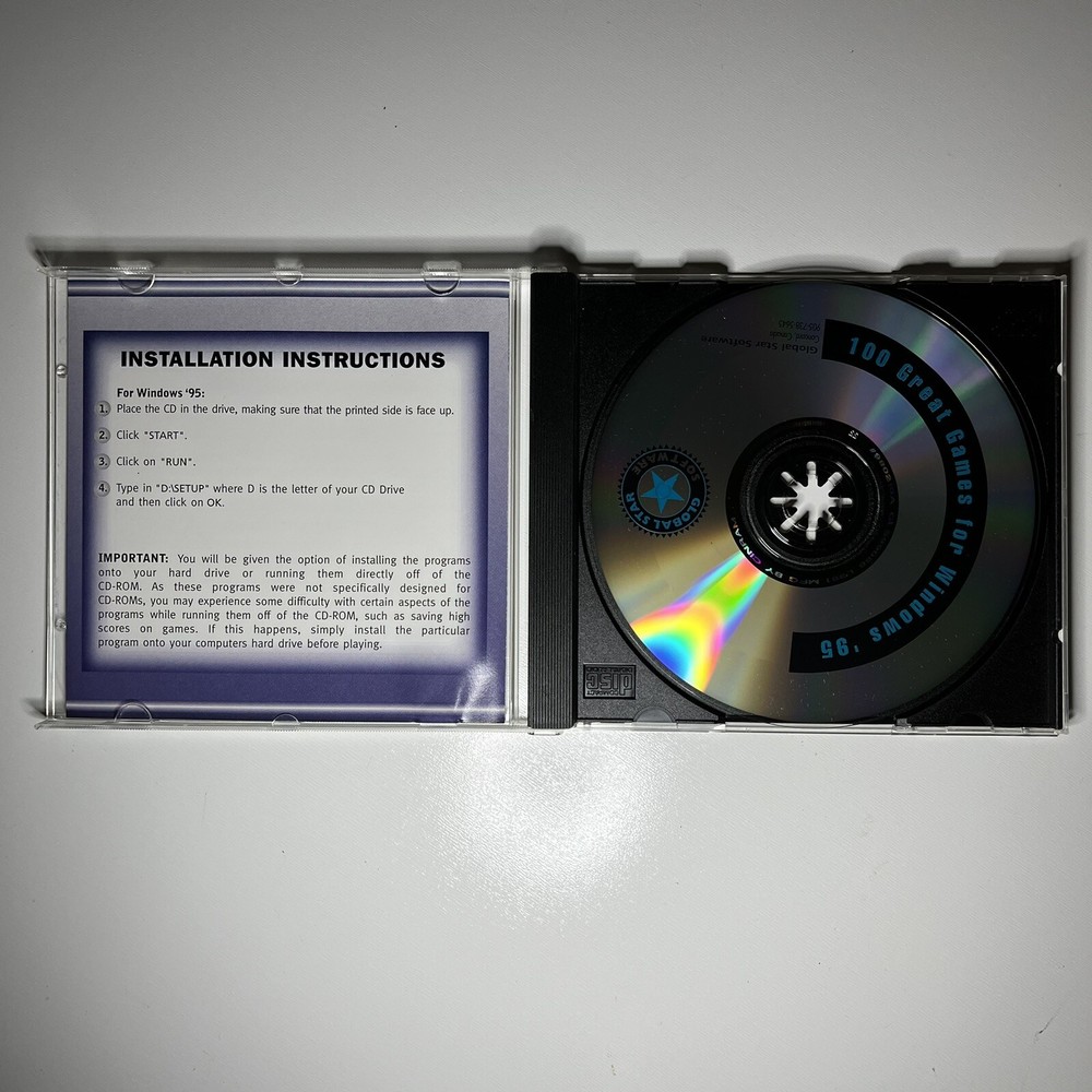 100 Great Games for Windows 95 PC CD-ROM 1997