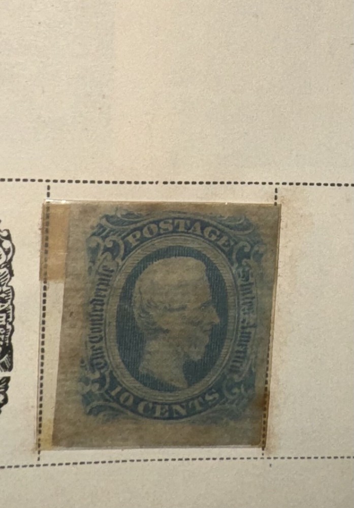 Confederate States of America Jefferson Davis 10c Postage Stamp 1863 Mint