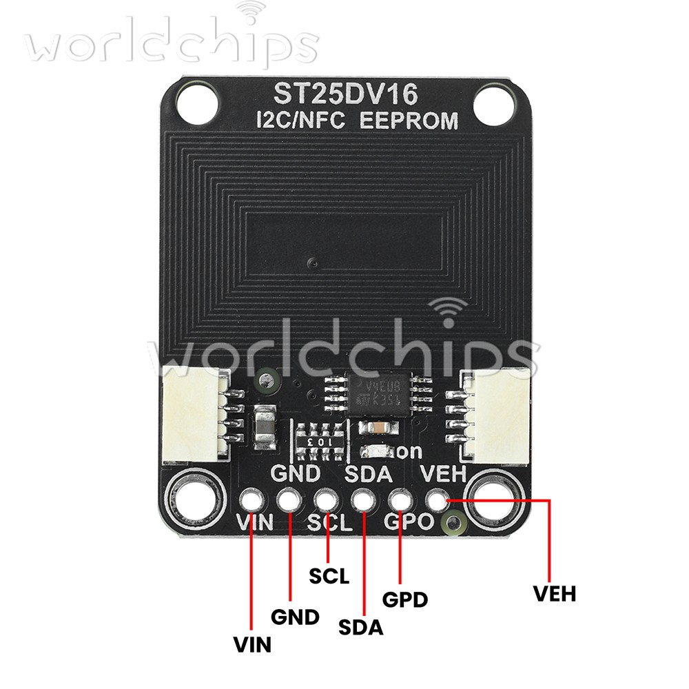 ST25DV16K I2C RFID Dynamic Tag Module Compatible with STEMMA QT/Qwiic Interface
